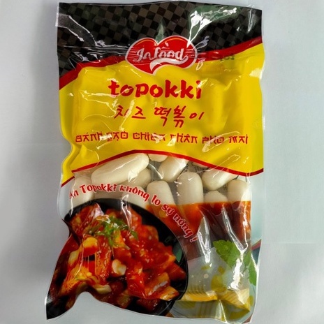 Bánh gạo hàn quốc topokki nhân phô mai JO FOOD. Gói 500g. [Giao hỏa tốc HCM]