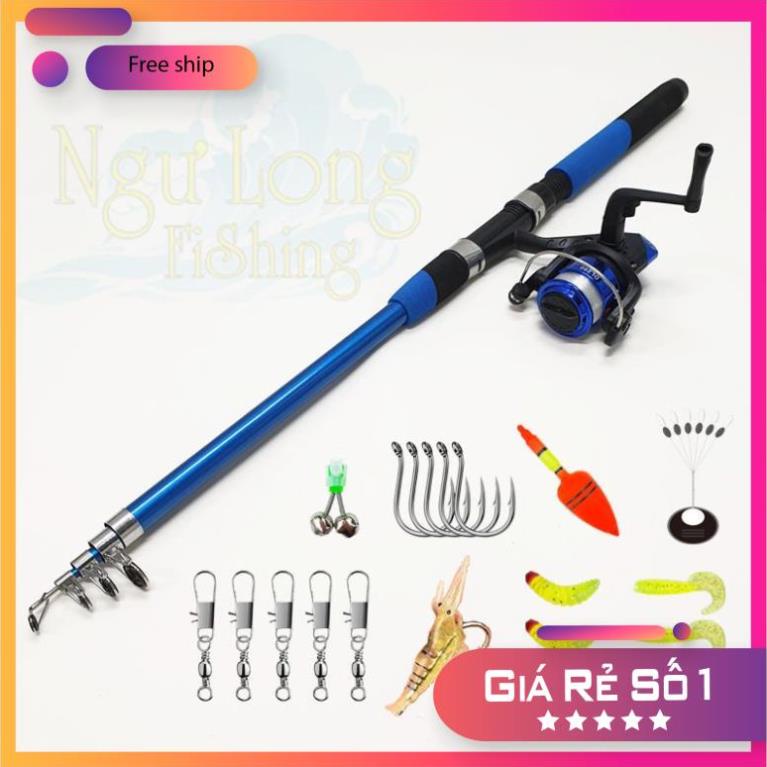 🐠 Bộ cần câu máy shimano  kèm máy câu đã cuốn sẵn dây câu đủ size 1m8 - 3m6  kèm set phụ kiện B-tini 🐠