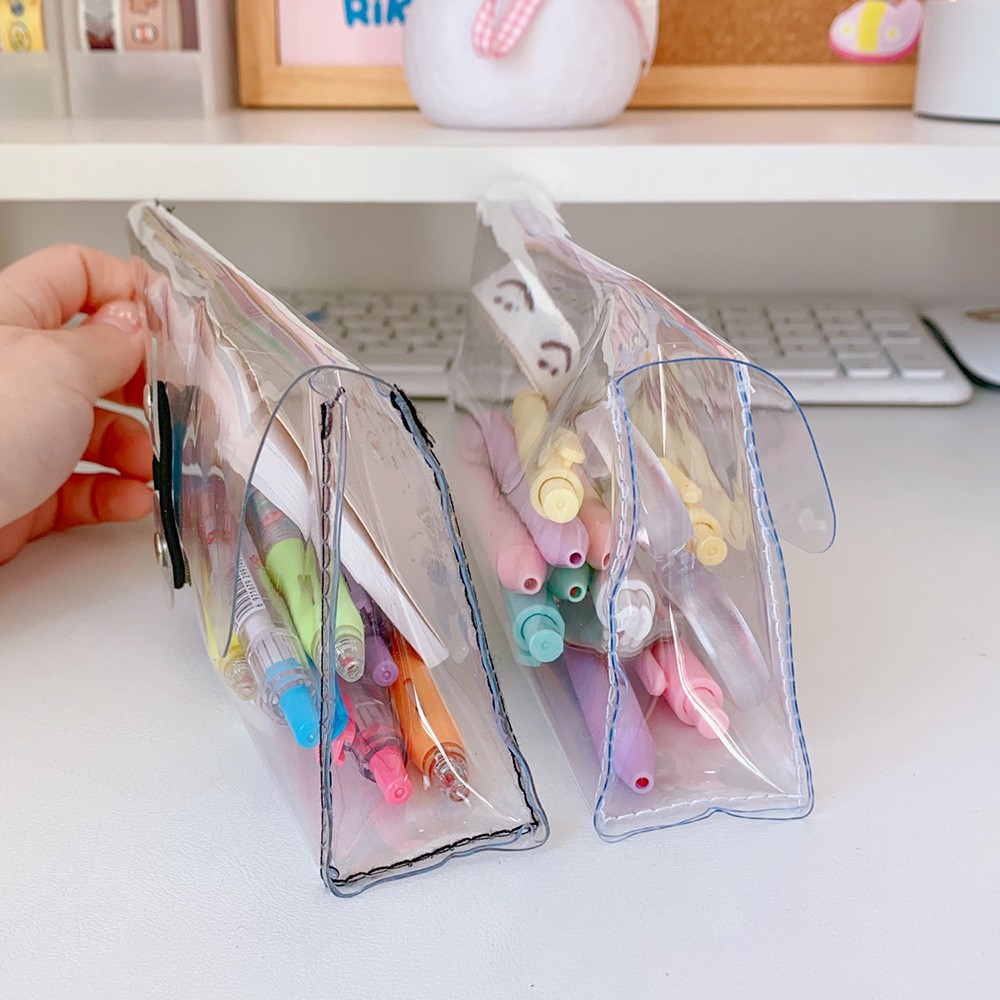 Hộp bút plastic trong suốt ulzzang