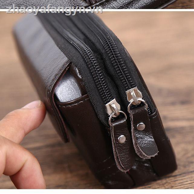 Túi da bò đeo thắt lưng đựng điện thoại tiện dụng cho nam