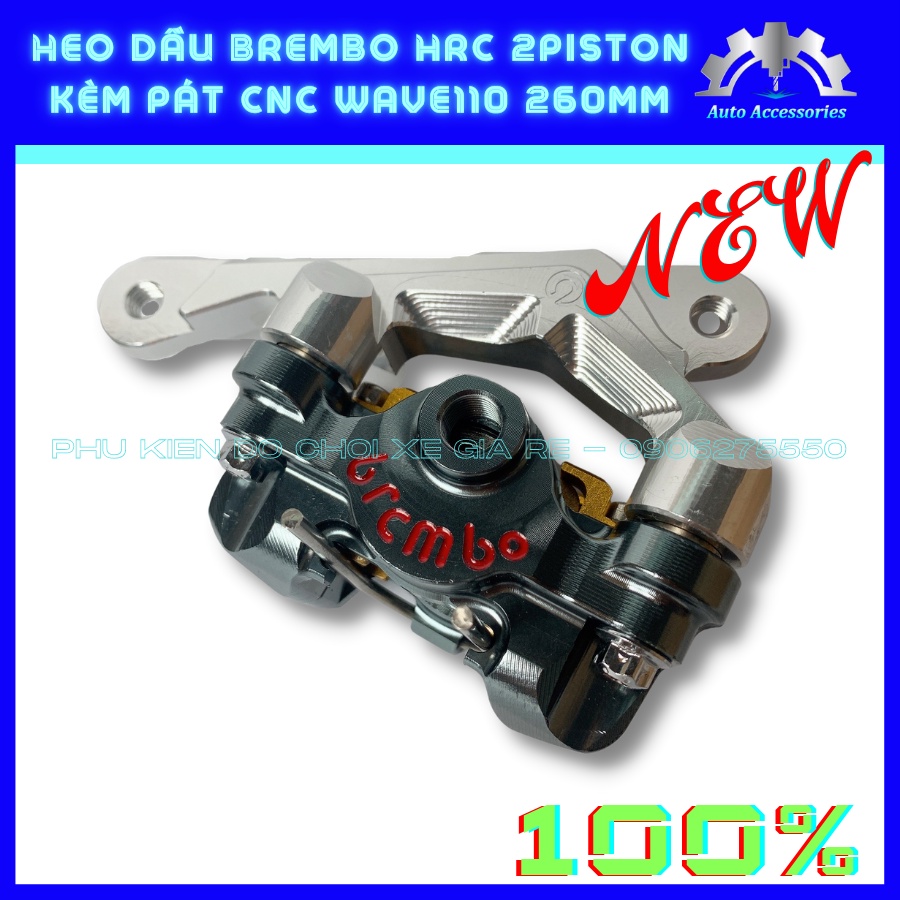 HÓT 100% - Heo Dầu Trước Brcmbe HRC 2piston KÈM PÁT CNC gắn Trước Wave Lớn Waves110 Wave RSX đi đĩa Size 260mm - CÓ LẺ