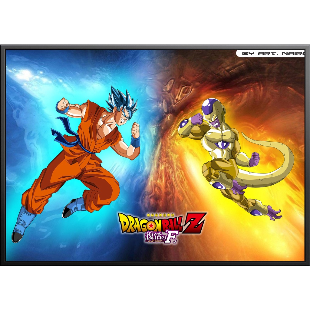 Tranh canvas treo tường DRAGON BALL + khung composite và đinh treo – decor phòng đẹp và ấn tượng