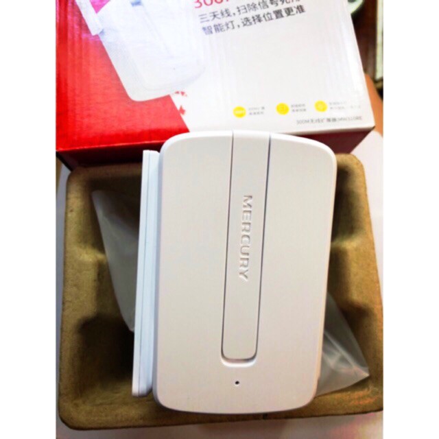 Bộ kích sóng wifi 3 ăngten Mercury MW310RE 300M 220V