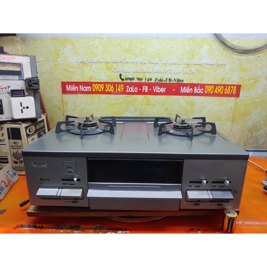 Bếp gas nội địa Nhật Harman G55ZVL 018852 + Tặng nguồn 3Vol + Cặp pin - Bh 1 tháng - giá 1,8tr