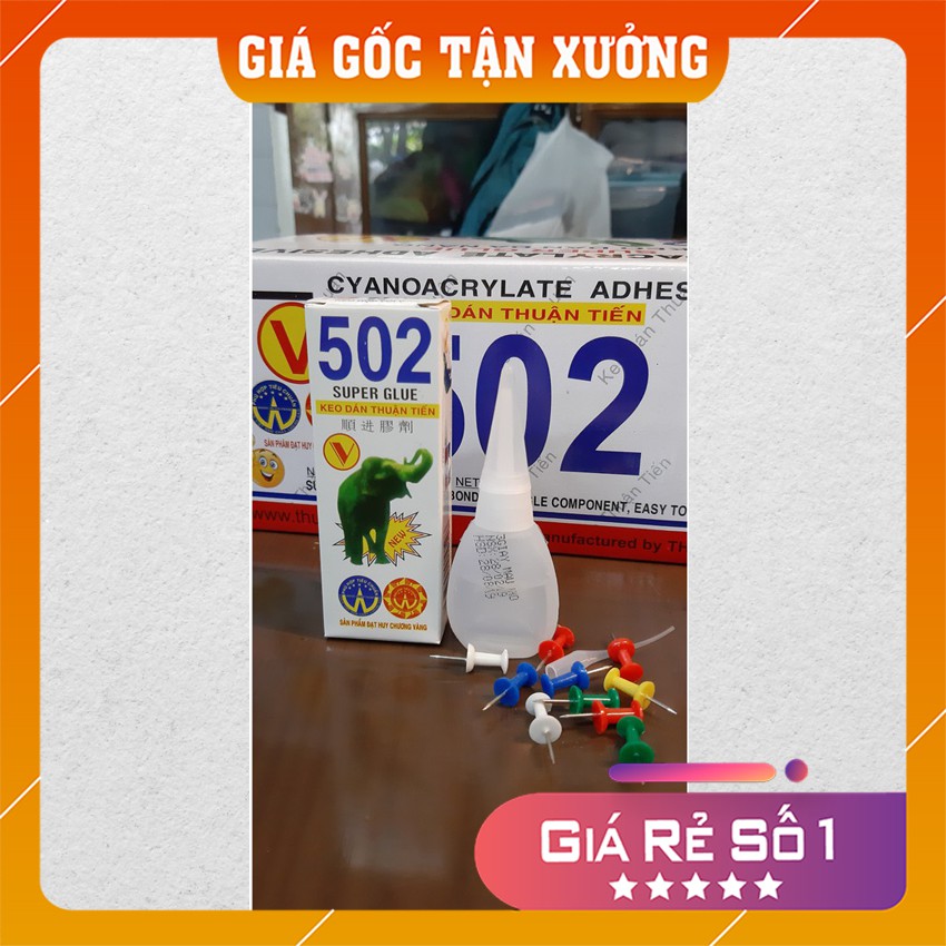 Keo 502 xịn con voi siêu dính, dán gỗ, dán nhựa đơn giản, chắc chắn, giá lẻ rẻ như giá buôn, hàng mới Date xa