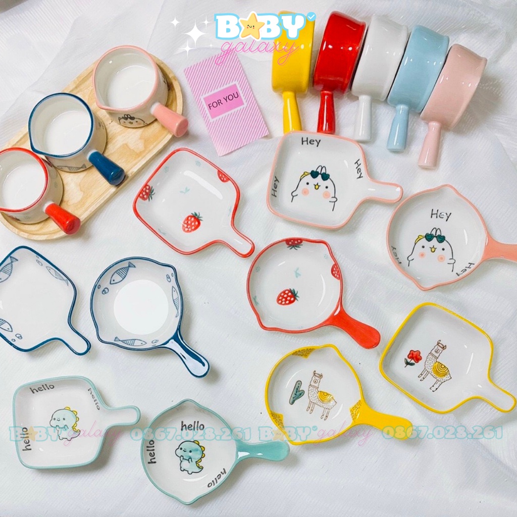 Chén Bát ăn dặm gốm sứ mini kiểu Nhật Dễ Thương Cho Bé, size 50ml - Baby Galaxy Official