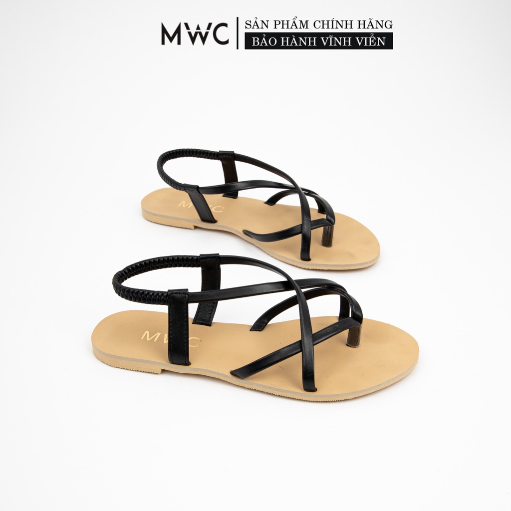 Giày Sandal Nữ MWC Đế Bệt Quai Mảnh Chéo Xỏ Ngón Nữ Tính NUSD- 2847