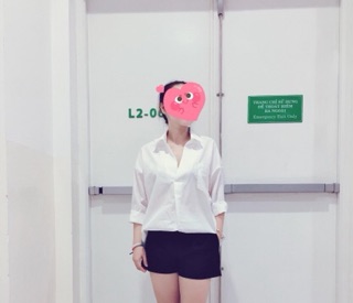  Sơ mi Oversize cổ V chéo (không nút)