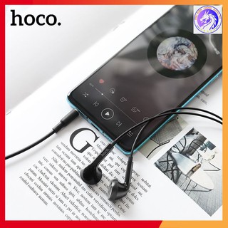 Tai nghe nhựa tpe jack 3.5mm có mic hoco m73 dài 1.2m - trắng