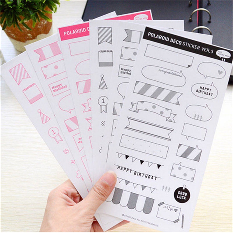Set 6 Sticker Dán Trang Trí Sổ Tay Diy 3