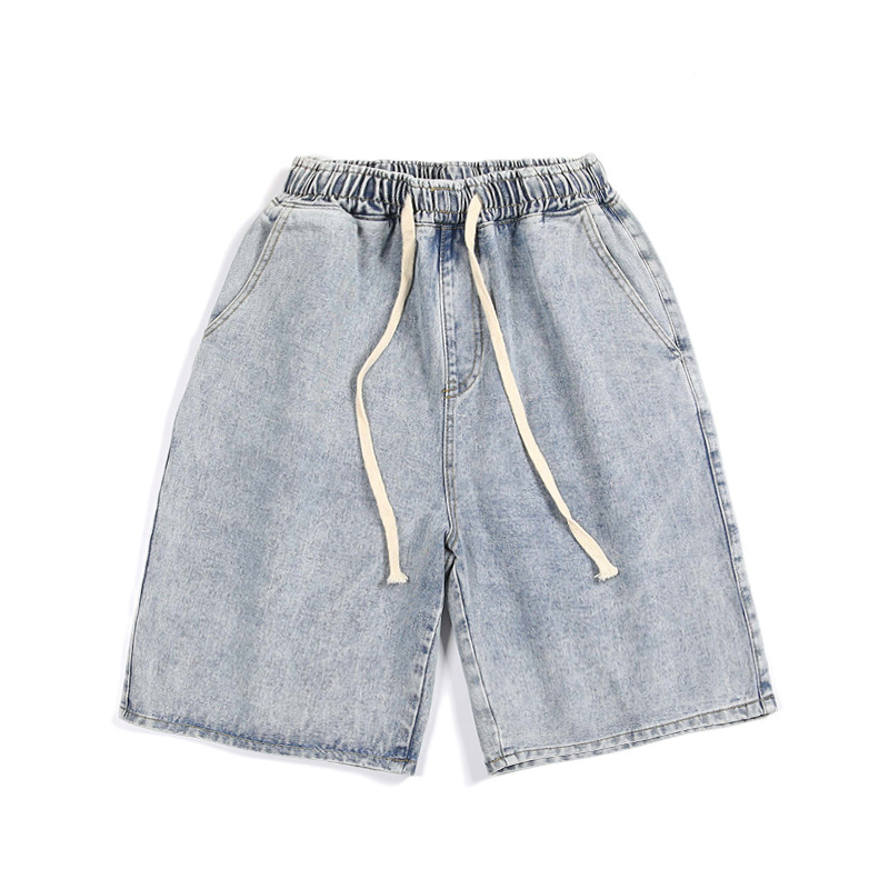 DUNEA Quần Short Jeans Lưng Thun Thời Trang Cho Nam