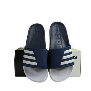 Dép Adidas TND màu xanh đen trắng 3 sọc trắng