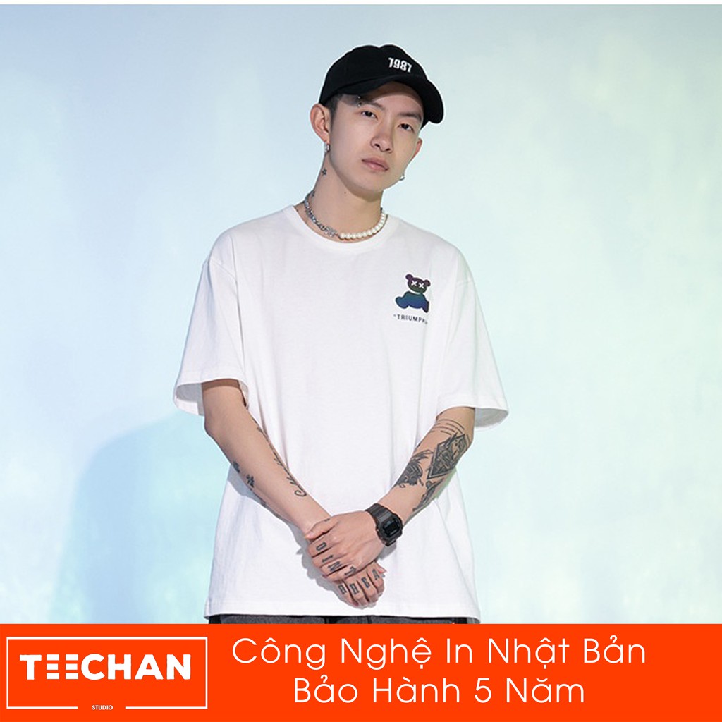 Áo Thun Unisex Phản Quang 7 màu Tay Lỡ Form Rộng Nam Nữ vải cotton phong cách Hàn Quốc Ulzzang TN153-TN156-TN371 Teechan | BigBuy360 - bigbuy360.vn