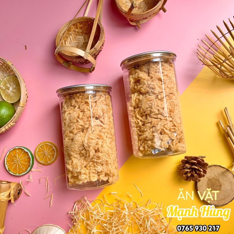 Chà bông xù hủ pet 250g Ăn vặt Mạnh Hùng ngon rẻ Sài Gòn
