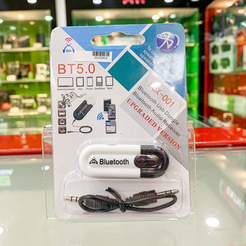 USB Bluetooth 4.0 HJX 001 chuyển loa/amply thường thành loa/amply BLUETOOTH, đầu ra là Jack âm thanh 3.5mm
