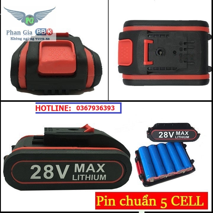 Pin máy khoan 28V - Pin 28V-Pin 5cell