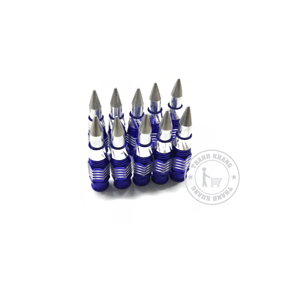 Bộ 5 cặp ốc đũa thắng hỏa tiễn nhôm, gắn mọi loại xe máy(cả exciter, winner)màu xanh dương thanh khang 006001277 (5 cặp)