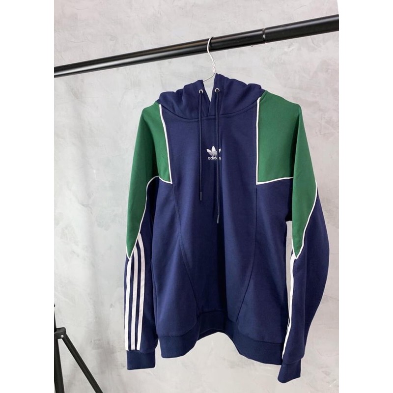 Áo hoodie Adidas phối xanh nỉ da cá[full tag]