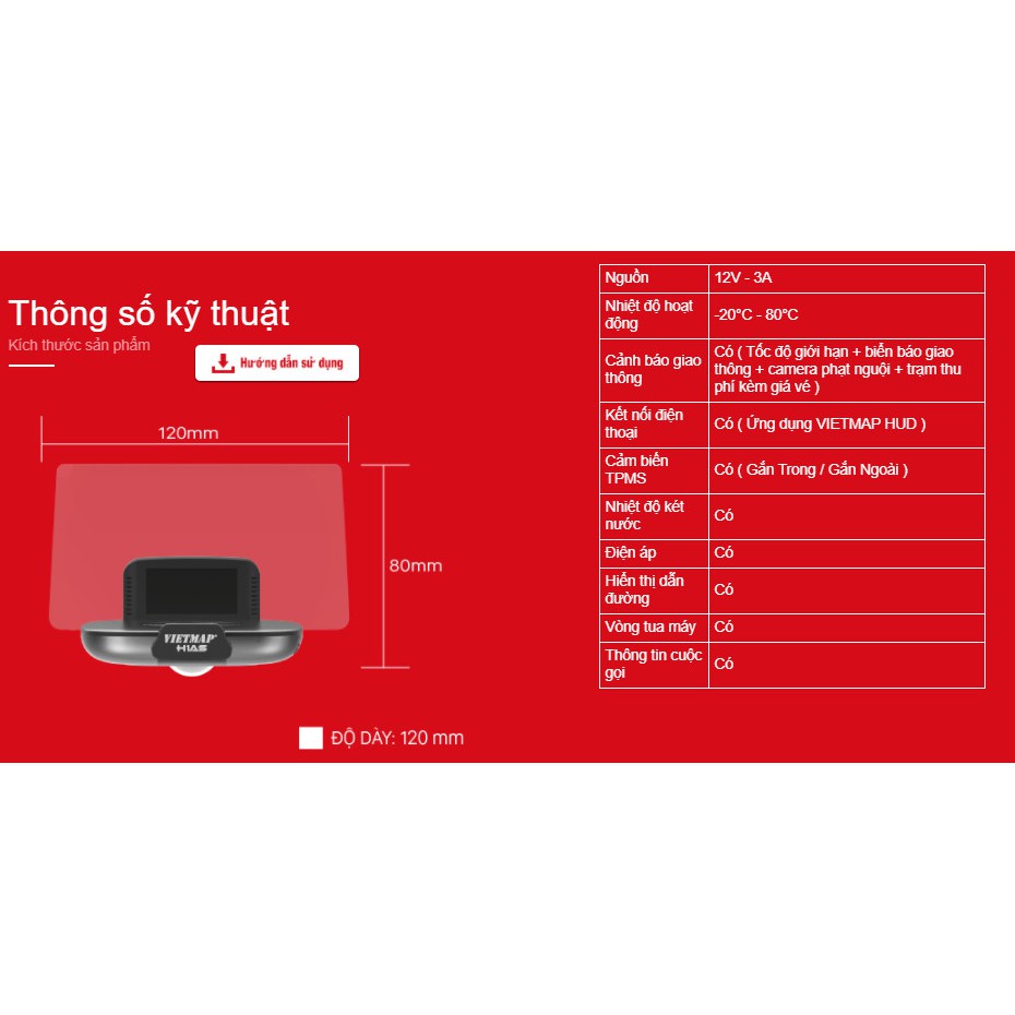 HUD VIETMAP H1X, H1N, H1AS TPHCM