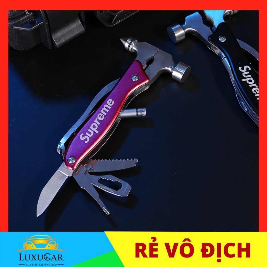 Búa phá kính,thoát hiểm,cứu hộ đa năng phong cách SUP-REME thời trang phù hợp cho mọi loại xe hơi, ô tô