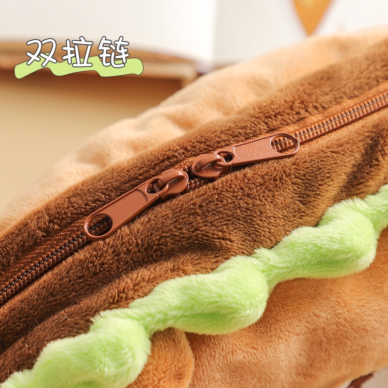 1 Túi Đựng Bút Hình Thú Nhồi Bông Dễ Thương Đa Năng