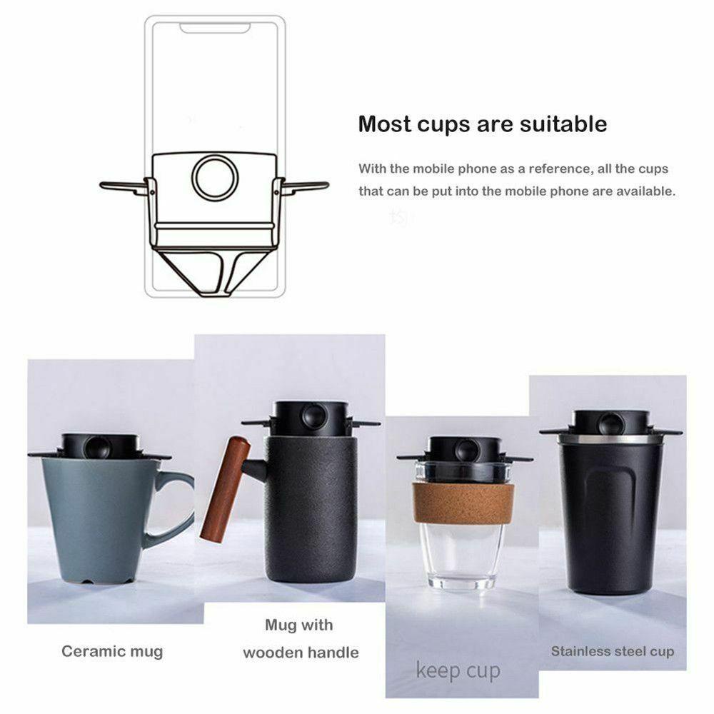 ZAIJIE24 Dụng Cụ Lọc Cà Phê Gấp Gọn Tái Sử Dụng