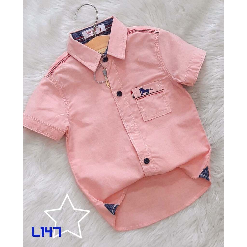 Áo sơ mi cao cấp từ 8 đến 24 kí cho bé trai - cá tính - dễ thương, Vải Kate cotton - mềm mịn, mát, bền màu