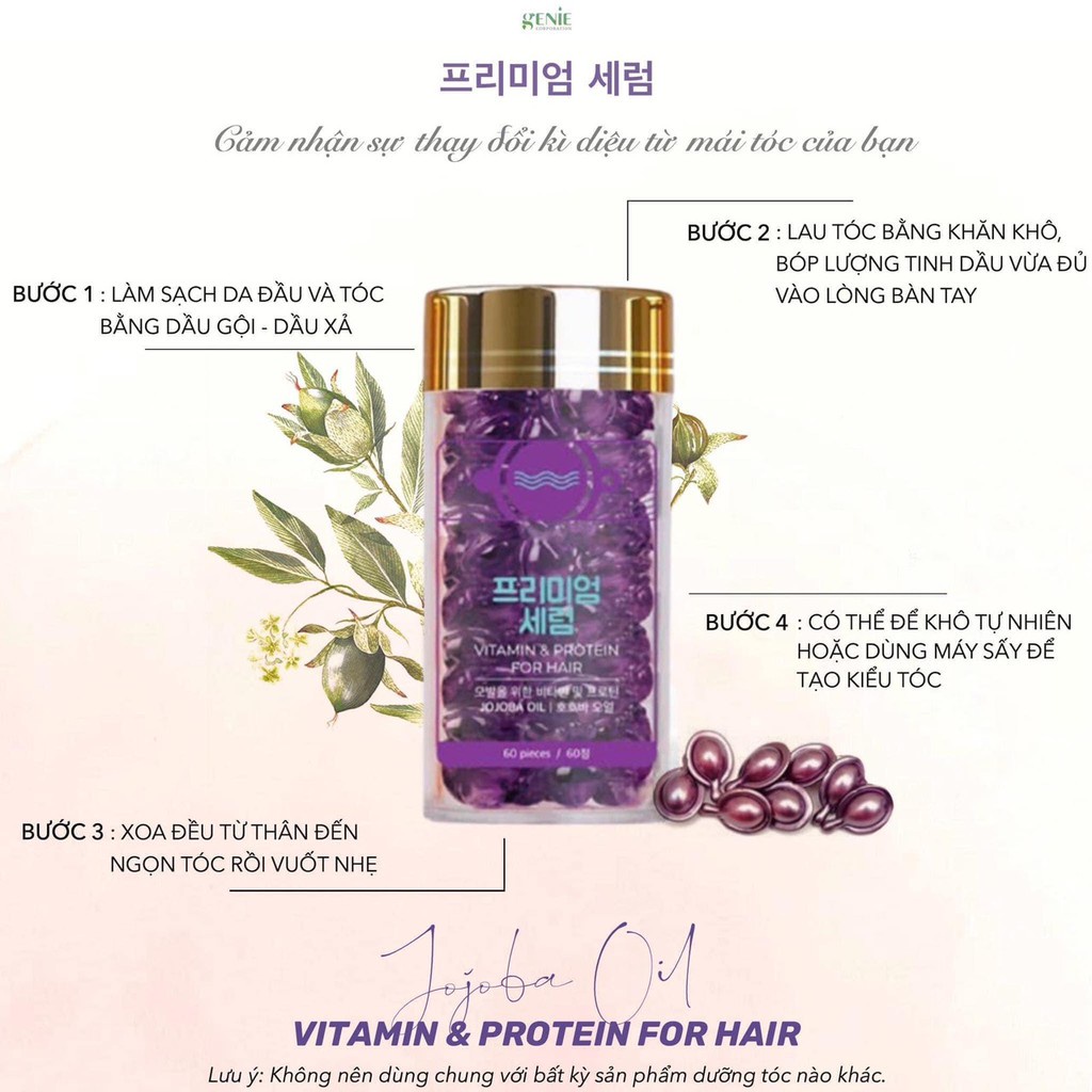 Huyết thanh dưỡng tóc Paris choice Genie 60 viên