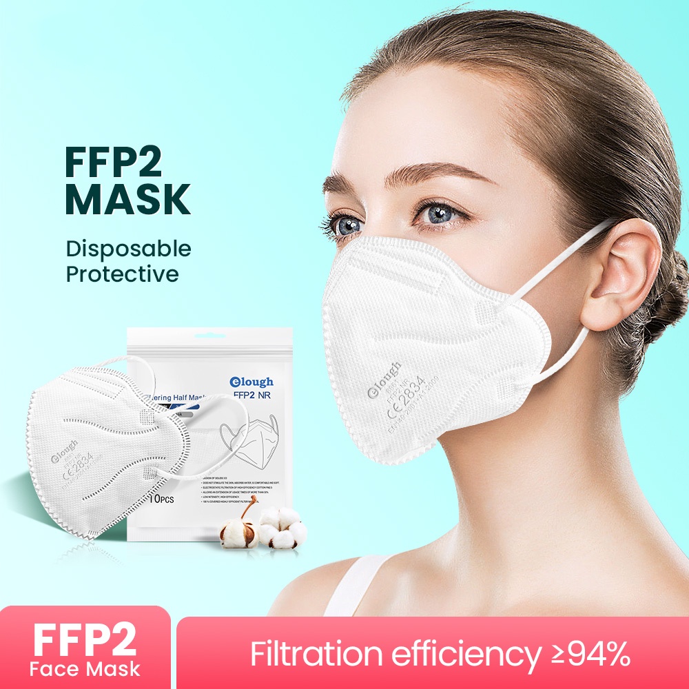 (Hàng Mới Về) Set 10 Khẩu Trang Kn95 Ce 2834 Ffp2 Có Thể Tái Sử Dụng Cho Người Lớn