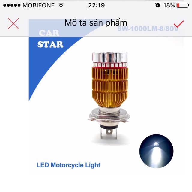 ĐÈN LED 7 MÀU 4 BÓNG H4