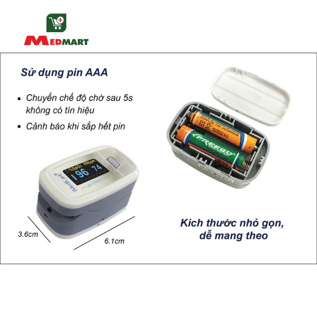 Máy Đo Nồng Độ Oxi Trong Máu Và Nhịp Tim iMedicare iOM A6 [Chính Hãng] Chính Xác Cao, Bảo Hành 24 Tháng - Medmart