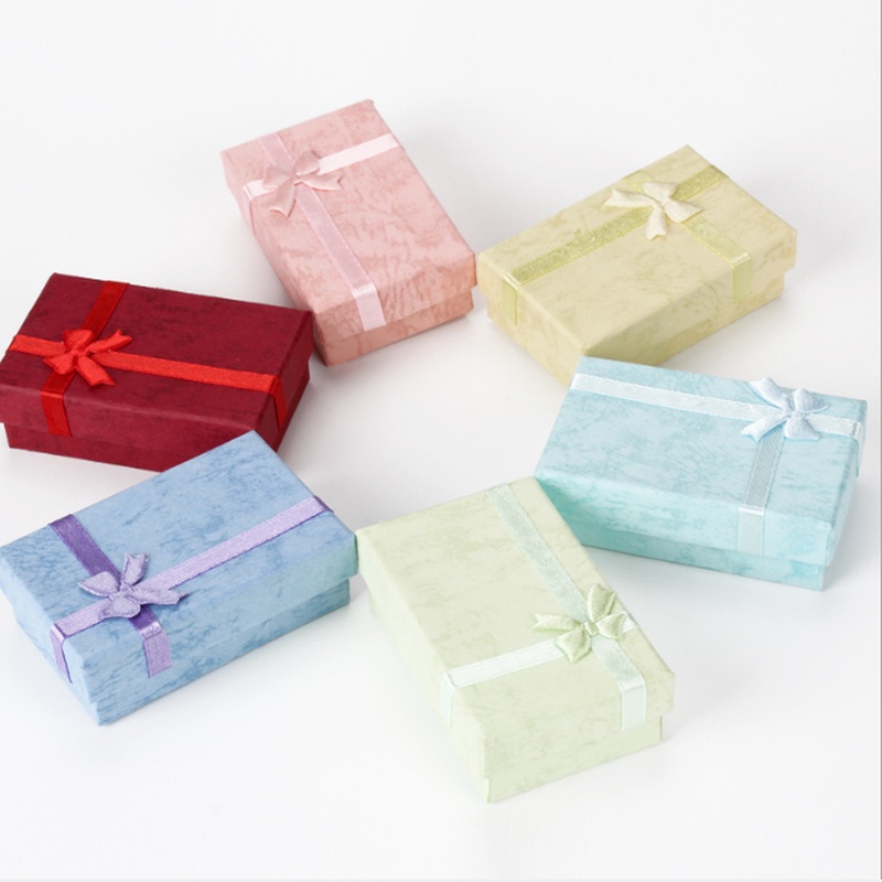 Hộp Trang Sức 5 * 8 Cm Bowknot Vòng Khuyên Tai Vòng Cổ Bộ Hộp Trang Sức Quà Tặng Đồ Trang Sức Hộp Bao Bì