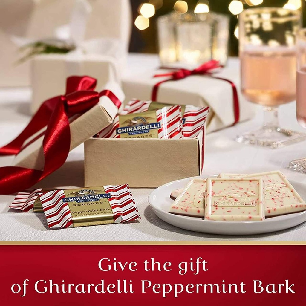 Socola Ghirardelli Chocolate Squares Peppermint Bark Collection 595.8g - Mỹ