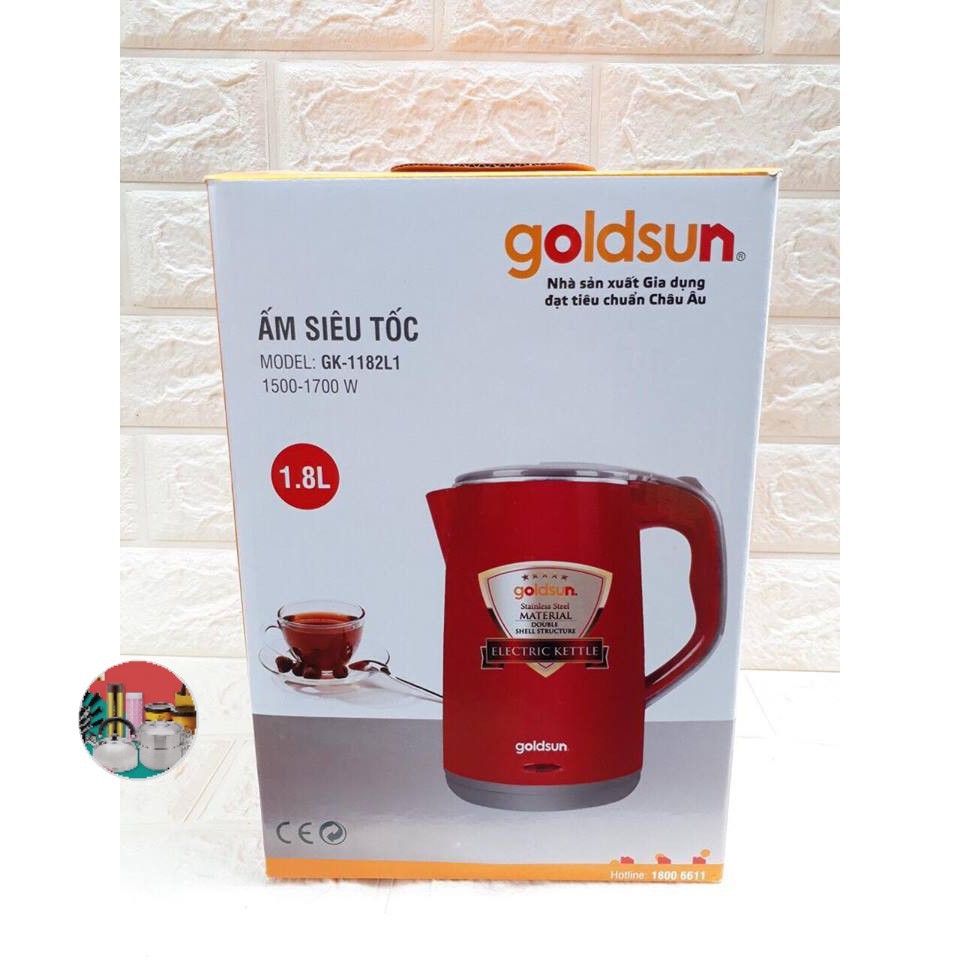 GIÁ SỐC ! ẤM SIÊU TỐC GOLDSUN 2 LỚP GK-1182L1 ( Đồ Gia Dụng SK )