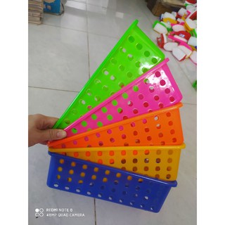 Rổ nhựa hình chữ nhật (Kích thước 29 x 14 x 8) - Rổ đựng trái cây - Rổ đựng vật dụng