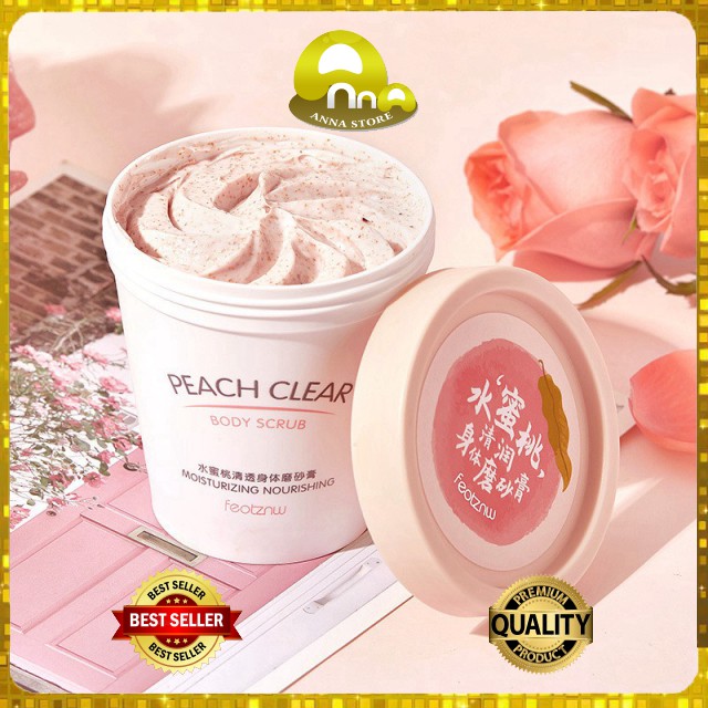 [100% SÁNG MỊN DA] Kem Tẩy Da Chết Peach Clear Body Scrub 200ML, Trị Mụn, Dưỡng Ẩm, Làm Đẹp Da Cam Kết Chất Lượng -Anna | BigBuy360 - bigbuy360.vn