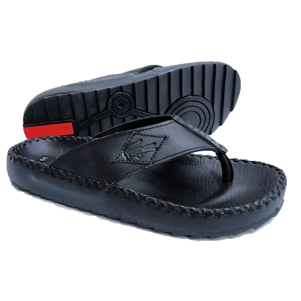 Dép nam xỏ ngón MABLACKA chất liệu da bò thật 100%,đế cao 2,5cm thời trang cao cấp D91