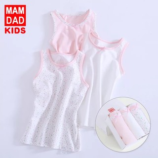 Chính hãng_ set 3 áo thun bé gái ba lỗ kids mam & dad 03