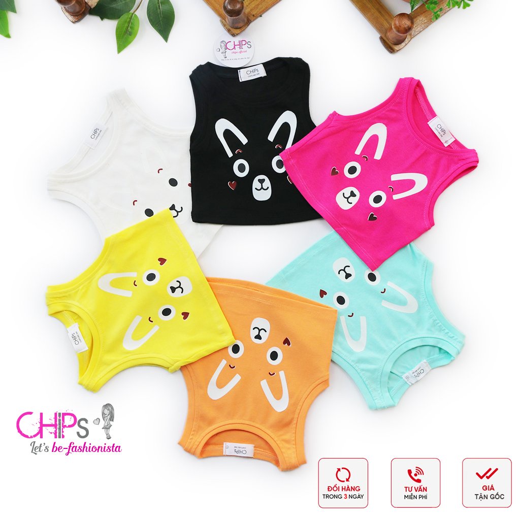 Áo Croptop Sát Nách Họa Tiết Dễ Thương Cho Bé Gái Màu Sắc Cực Yêu