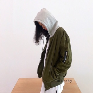 MARCHY - Army Green Bomber - Áo khoác