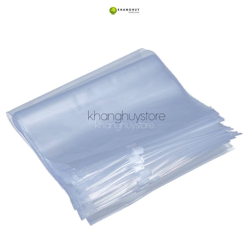 Túi Ziplock PE dẻo trong khóa kéo có lổ thông hơi 1kg size rộng từ 25cm đến 30cm đựng quần áo thời trang