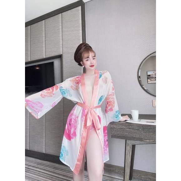 Áo Choàng chiffon phối satin kèm quần mã 05 from dưới 68kg