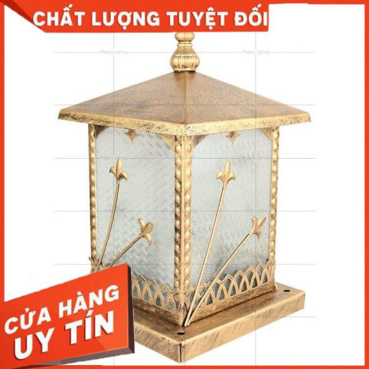 [Giá Rẻ - Uy Tín]  Đèn trụ cổng: Đèn ngoài trời D200 mái nhôm đúc PH6070