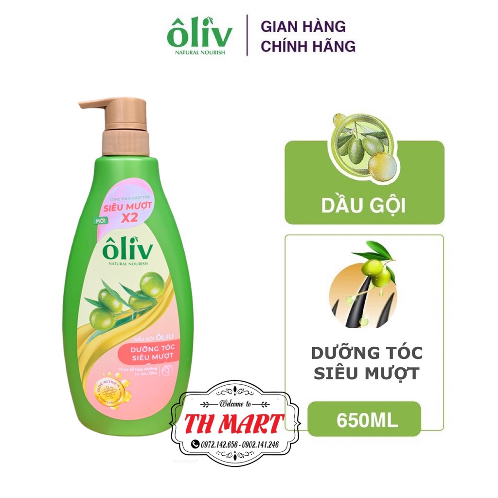 Dầu gội đầu tinh dầu ôliv dưỡng tóc siêu mượt, tóc chắc khoẻ ôliv 650ml - 1 Lít