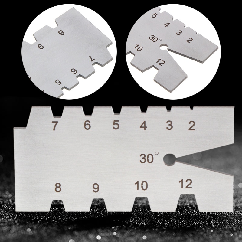 Thước Đo Ren Xoắn Ốc WER Metric 30° Thước Đo Góc Chính Xác Bằng Thép Không Gỉ