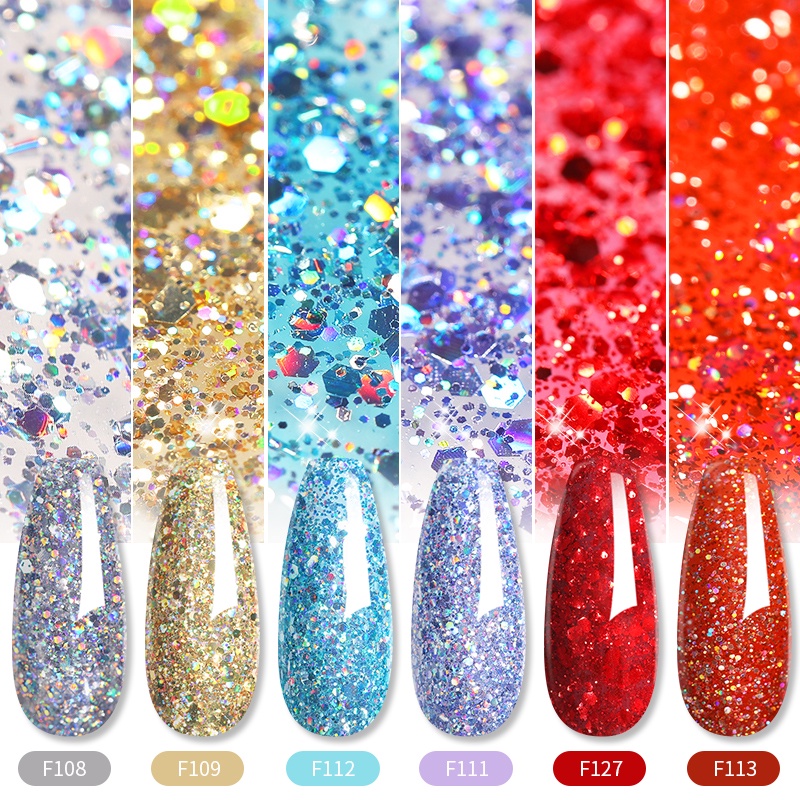 Lọ sơn móng UR SUGAR 7ml kim tuyến ánh nhũ lấp lánh