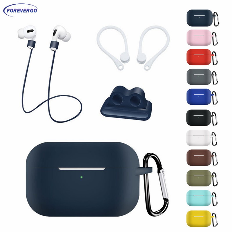 Vỏ Bảo Vệ Hộp Sạc Tai Nghe Airpods 3 Pro Kèm Móc Khóa Tiện Dụng