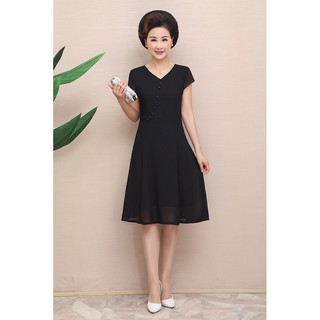 Dress64-đầm xòe voan quý cô đính hạt cao cấp s-6xl
