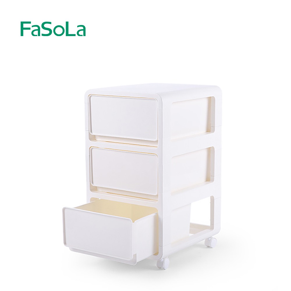 [FREESHIP] Tủ nhựa FASOLA 3 tầng - Tủ quần áo đa năng -Tủ đầu giường tiện lợi FSLRY-263