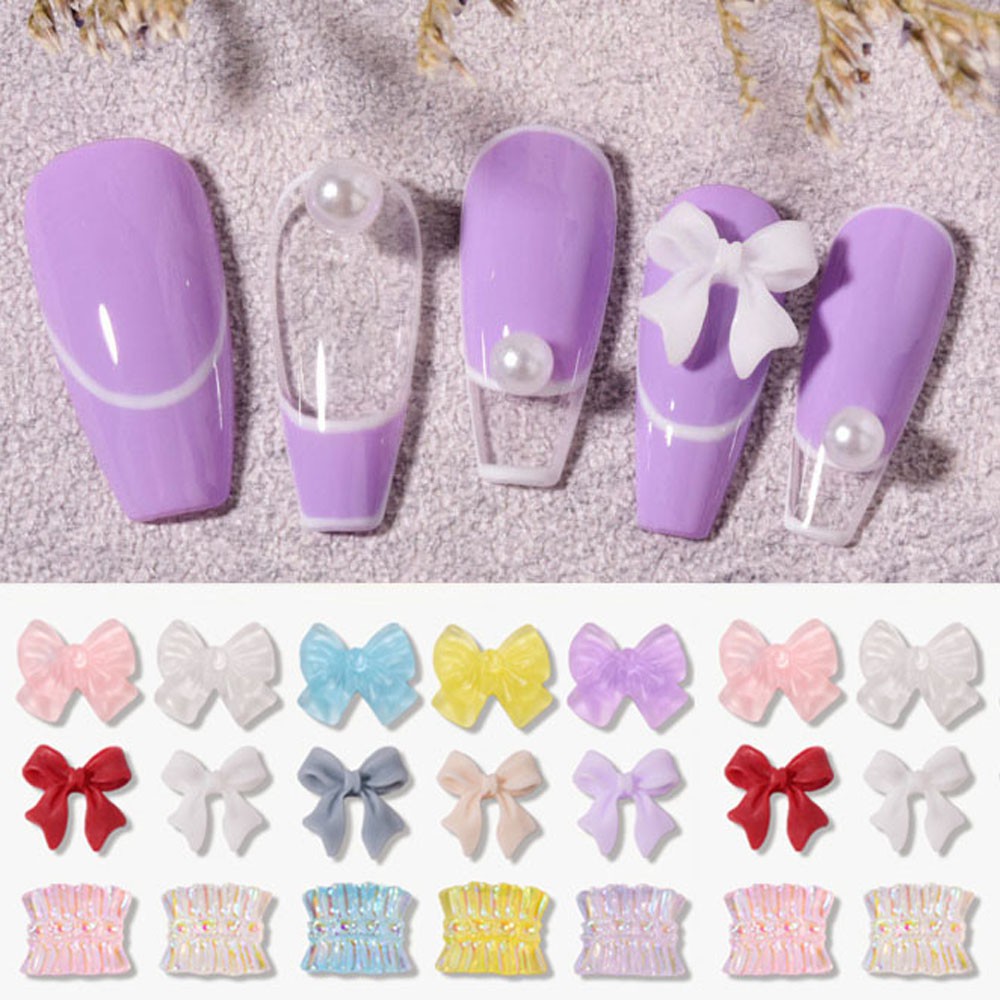 [Hàng mới về] Bộ 30 Nơ Trang Trí Móng Tay 3D